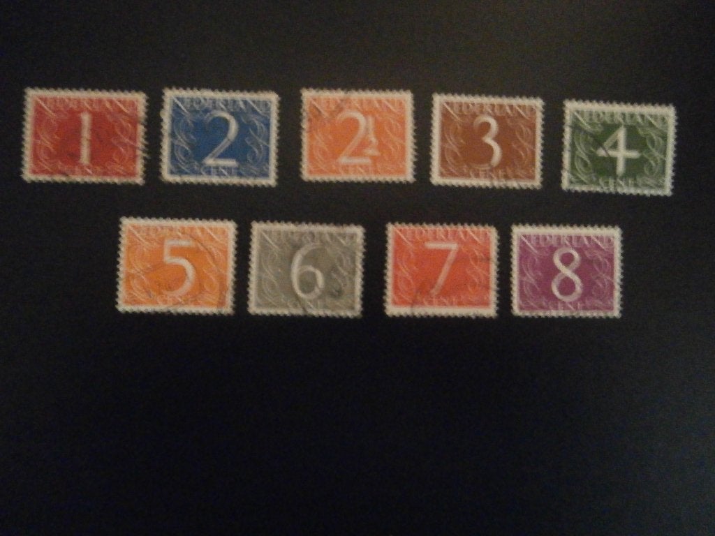 NL 1946-1957; serie CIJFERZEGELS, Postzegels en Munten, Verzenden, Na 1940, Gestempeld