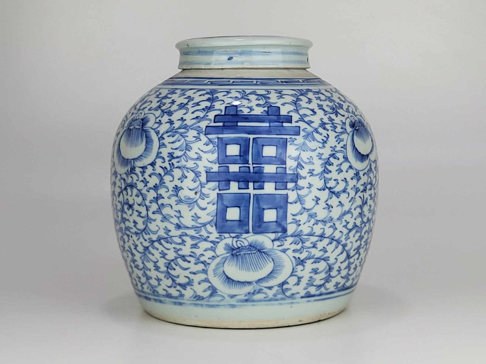 Antieke Chinese blauw-wit gemberpot (vroege 19e eeuw), Ophalen of Verzenden