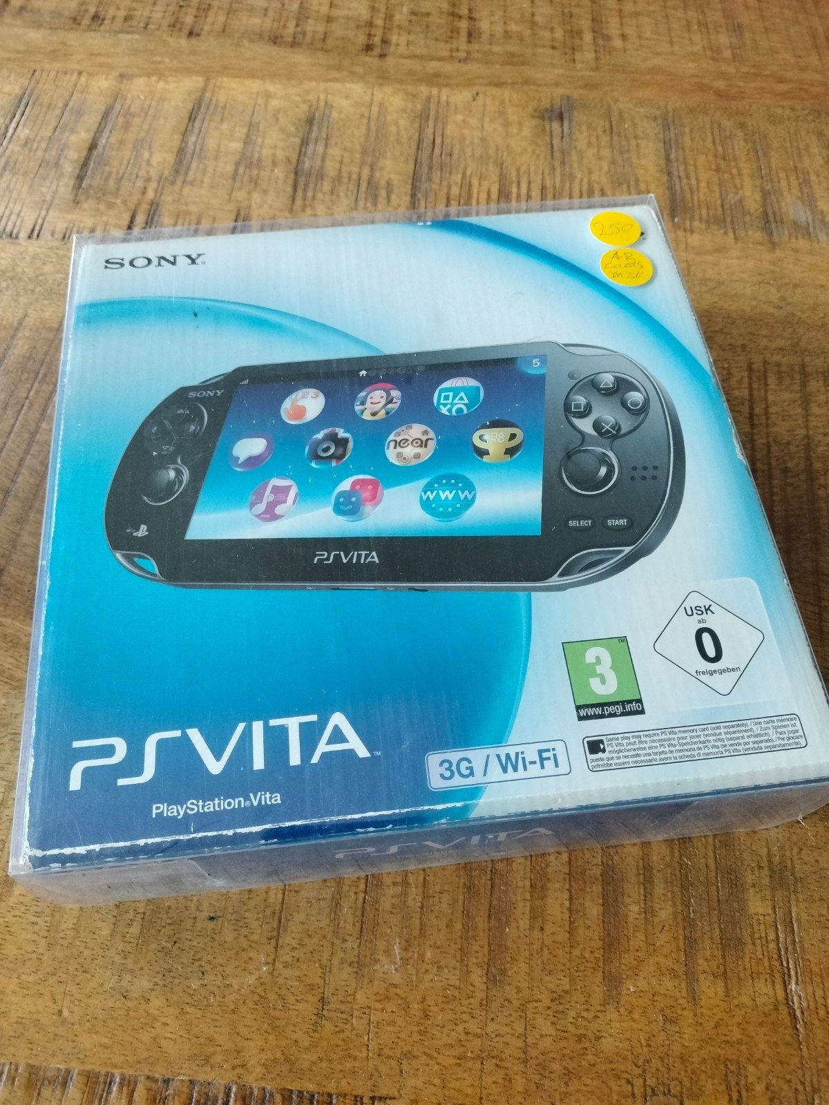 Sony PS Vita PCH-1104 3G/Wi-Fi Crystal Black met doos, Ophalen of Verzenden, Zo goed als nieuw, Zwart