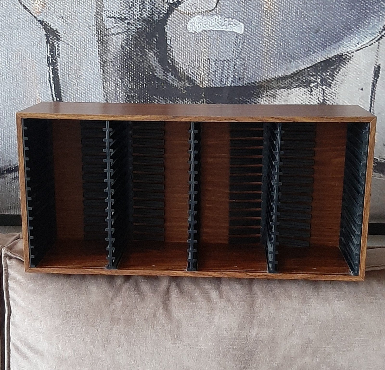 Palissander CD kastje voor 60 cd's, Ophalen, Gebruikt, 25 tot 75 discs, Cd's