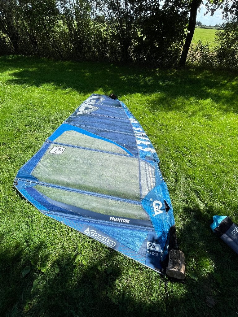 GA gaastra phantom 9.4 m met 490 mast giek freerace slalom, Watersport en Boten, Windsurfen, Ophalen, Gebruikt, Gaastra, 8 m² of meer
