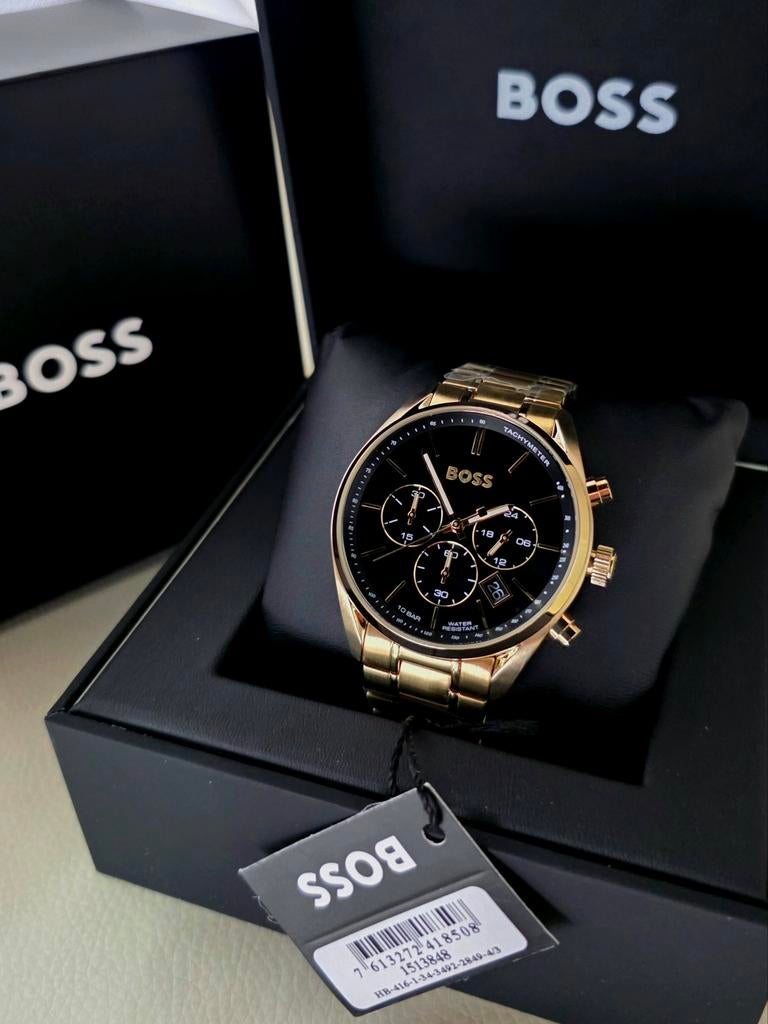 Originele Hugo Boss HB1513848 Champi herenhorloge NIEUW 44MM, Overige merken, Staal, Staal, Polshorloge