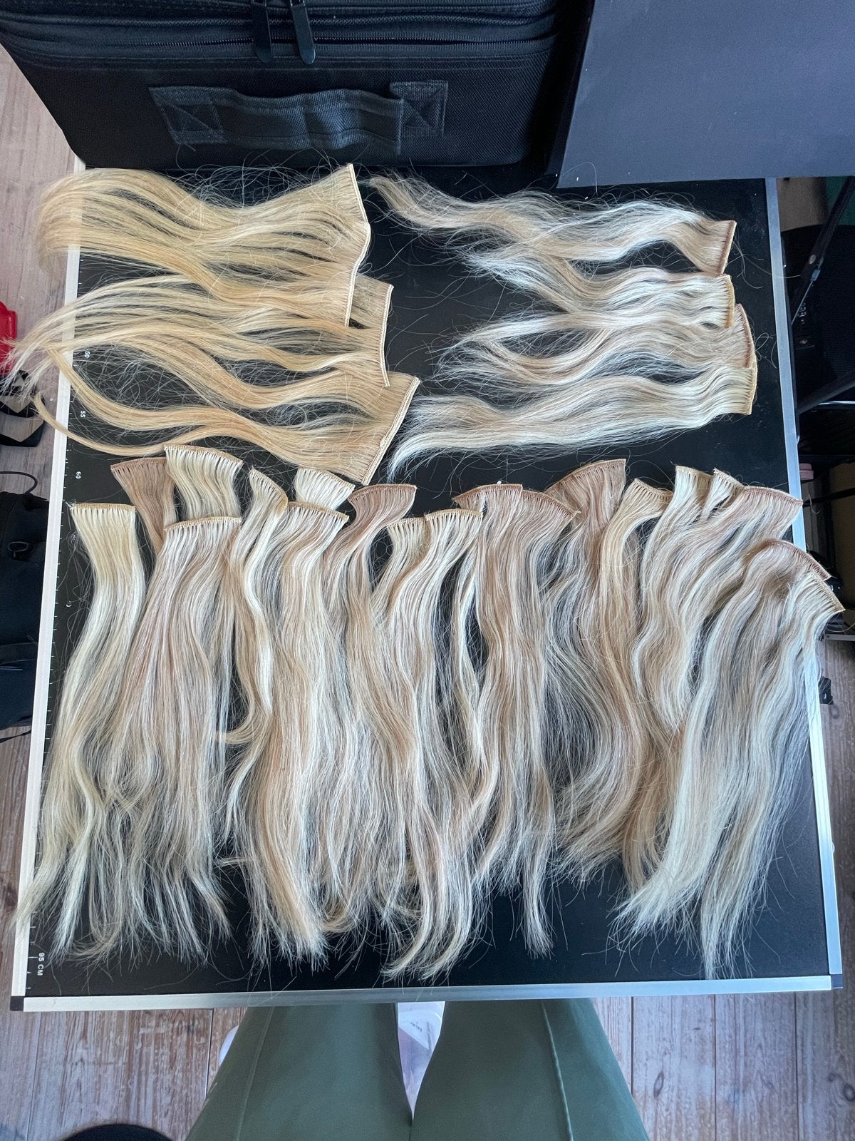 Batch haarstukken - Echt haar & Balmain Memory Hair, Ophalen of Verzenden, Gebruikt, Pruik of Haarverlenging