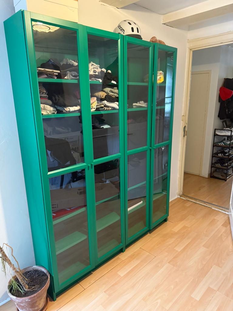 Ikea Billy boekenkast limited edition groen, Ophalen, 100 tot 150 cm, 200 cm of meer, Zo goed als nieuw