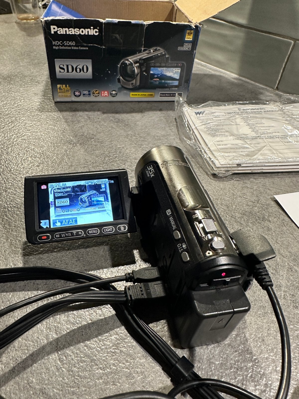 Panasonic HDC-SD60 video cam black, Gebruikt, Panasonic, Full HD, 20x of meer