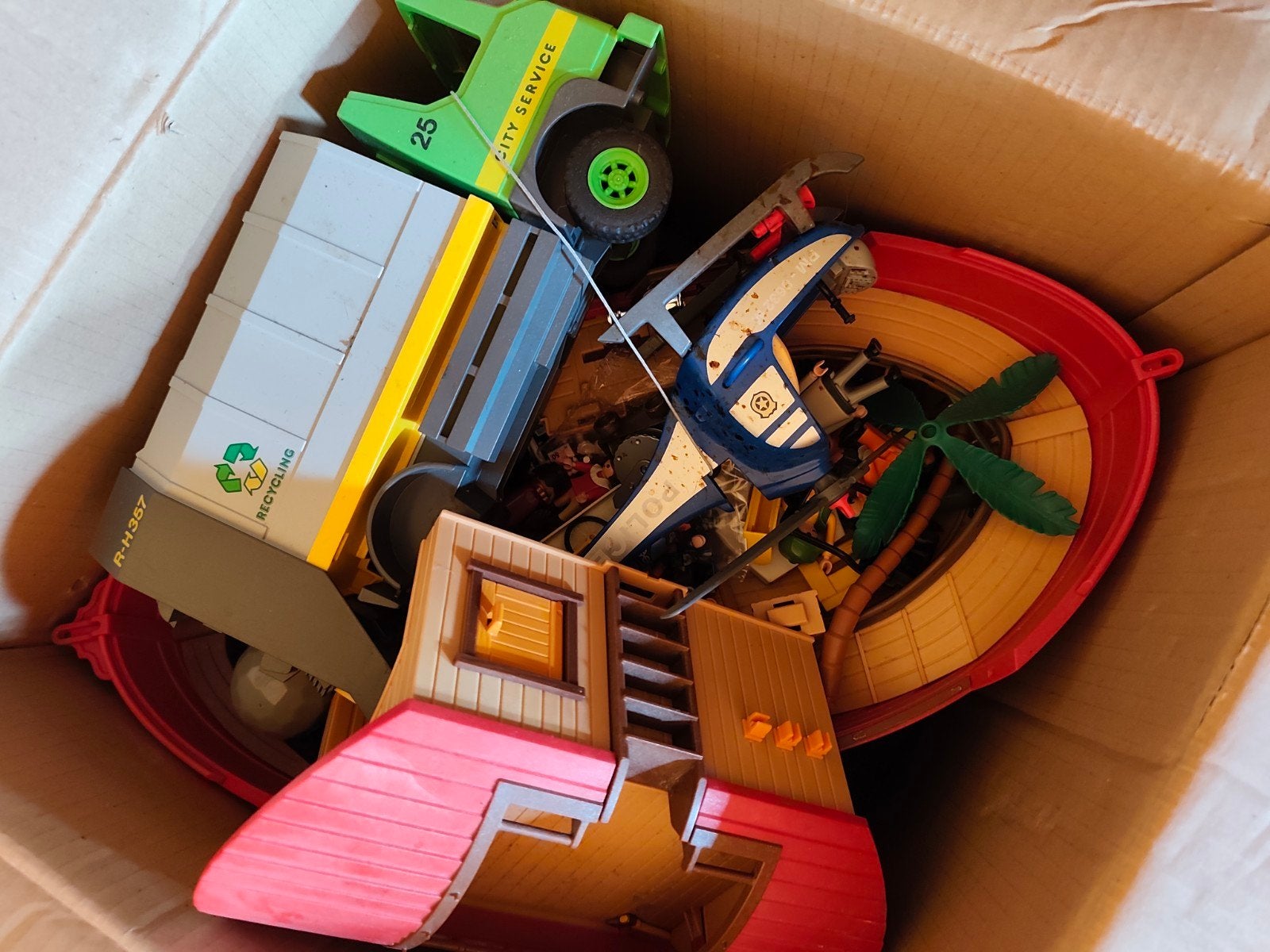 5 Groten dozen vol Playmobil: voertuigen, figuren en meer!, Kinderen en Baby's, Speelgoed | Playmobil, Ophalen, Gebruikt