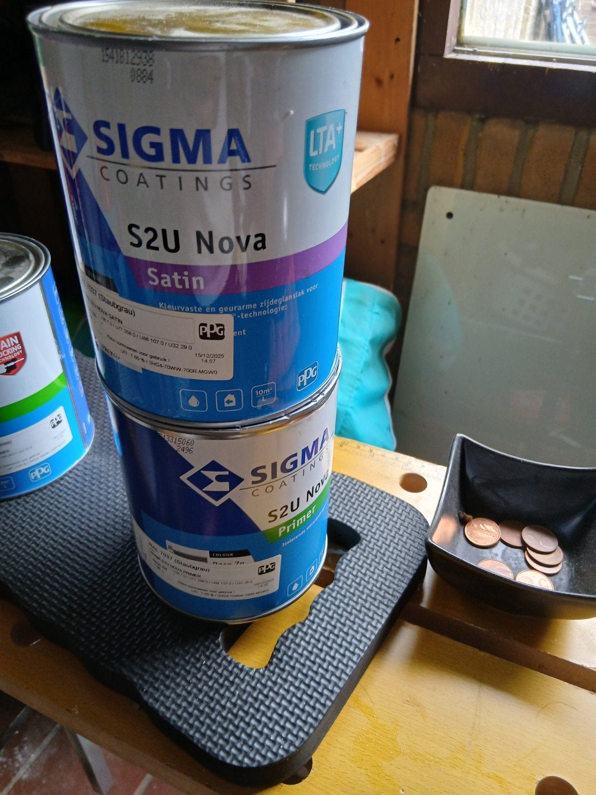 Sigma S2U Nova Satin en Primer - Watergedragen verf, Nieuw, Ophalen of Verzenden, Lak, Grijs