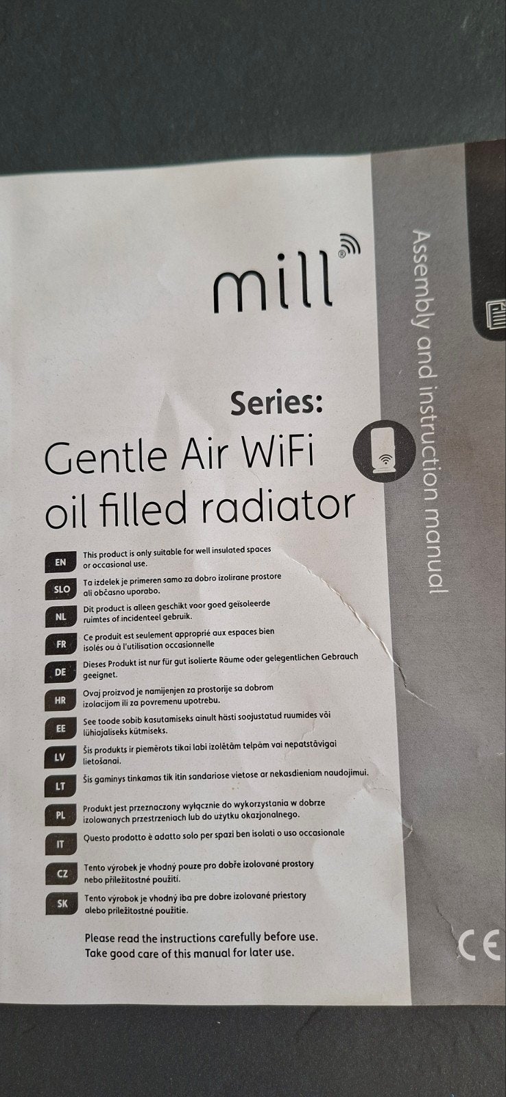 Mill Gentle Air WiFi olieradiator - Zo goed als nieuw, Ophalen, Radiator, Minder dan 60 cm, Zo goed als nieuw