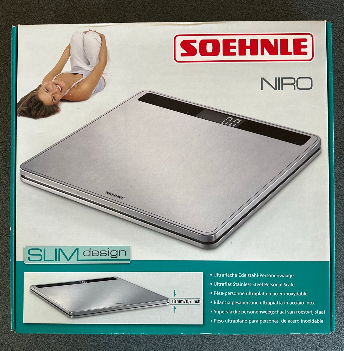 Soehnle NIRO Slim Design Personenweegschaal, 1 tot 500 gram, Nieuw, 100 kg of meer, Ophalen of Verzenden