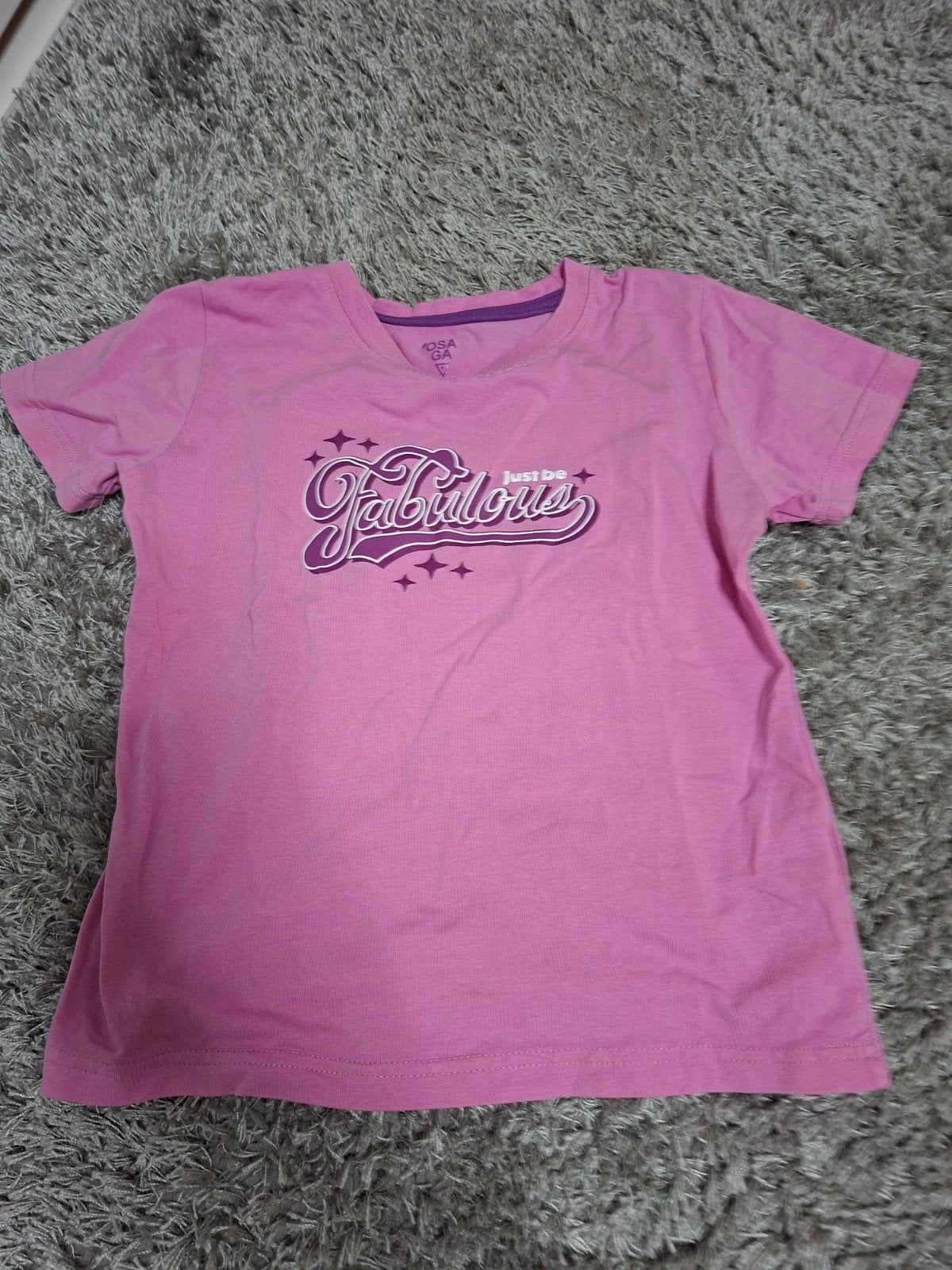 Roze shirtje van Osaga, maat 122/128, Osaga, Zo goed als nieuw, Shirt of Longsleeve, Verzenden