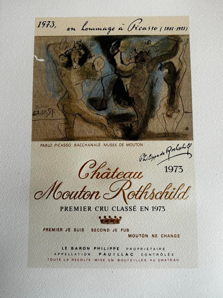 Chateau Mouton Rothschield etiketten, Verzamelen, Wijnen, Ophalen of Verzenden, Zo goed als nieuw