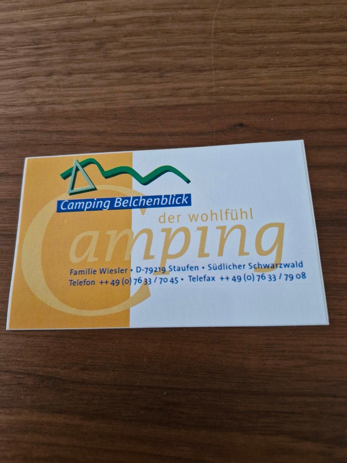 10618 Sticker Camping Belchenblick, Ophalen of Verzenden, Zo goed als nieuw