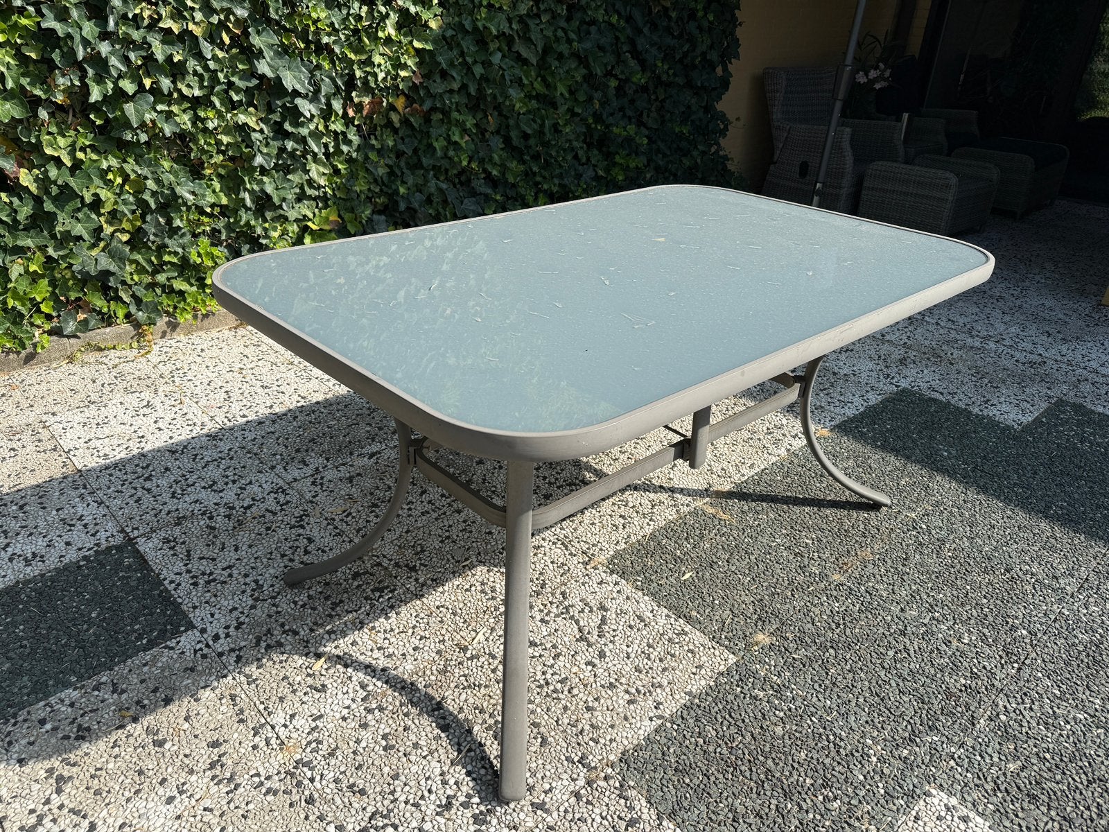 Tuintafel, Ophalen, Zo goed als nieuw, Rechthoekig, Aluminium