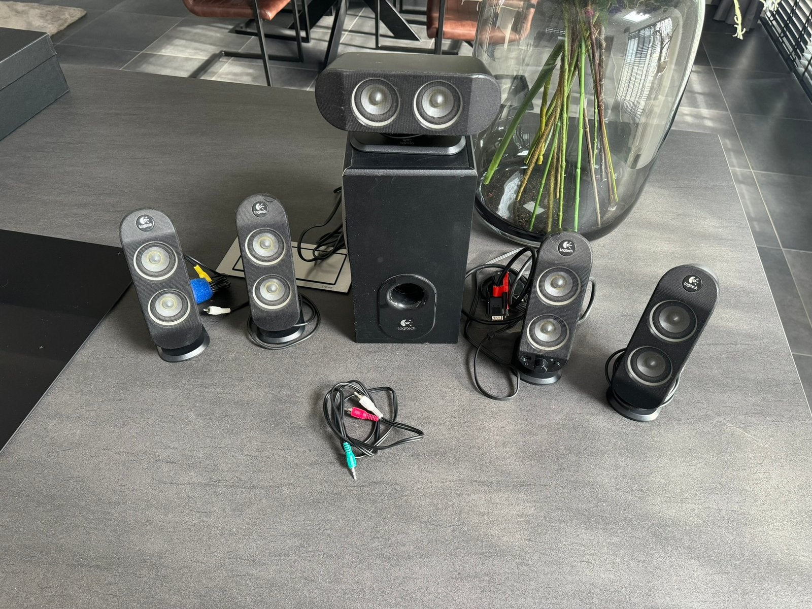 Logitech 5.1 Speakers met subwoofer, Computers en Software, Pc speakers, Ophalen of Verzenden, Gebruikt, Audiokanaal 5.1