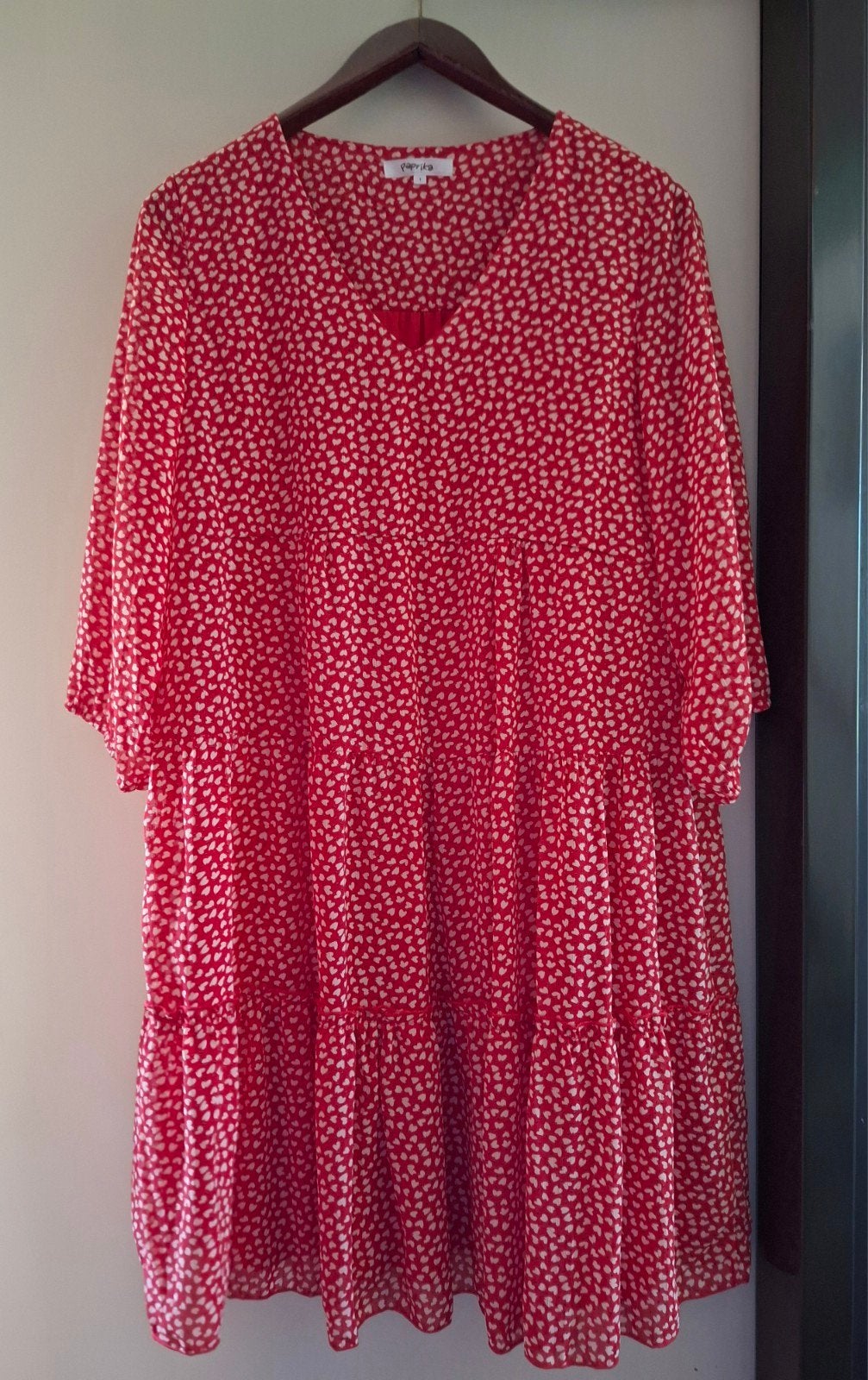 Leuke zomerjurken maat 44/46 rode paprika jurk, Jurk, Nieuw, Ophalen of Verzenden, Paprika