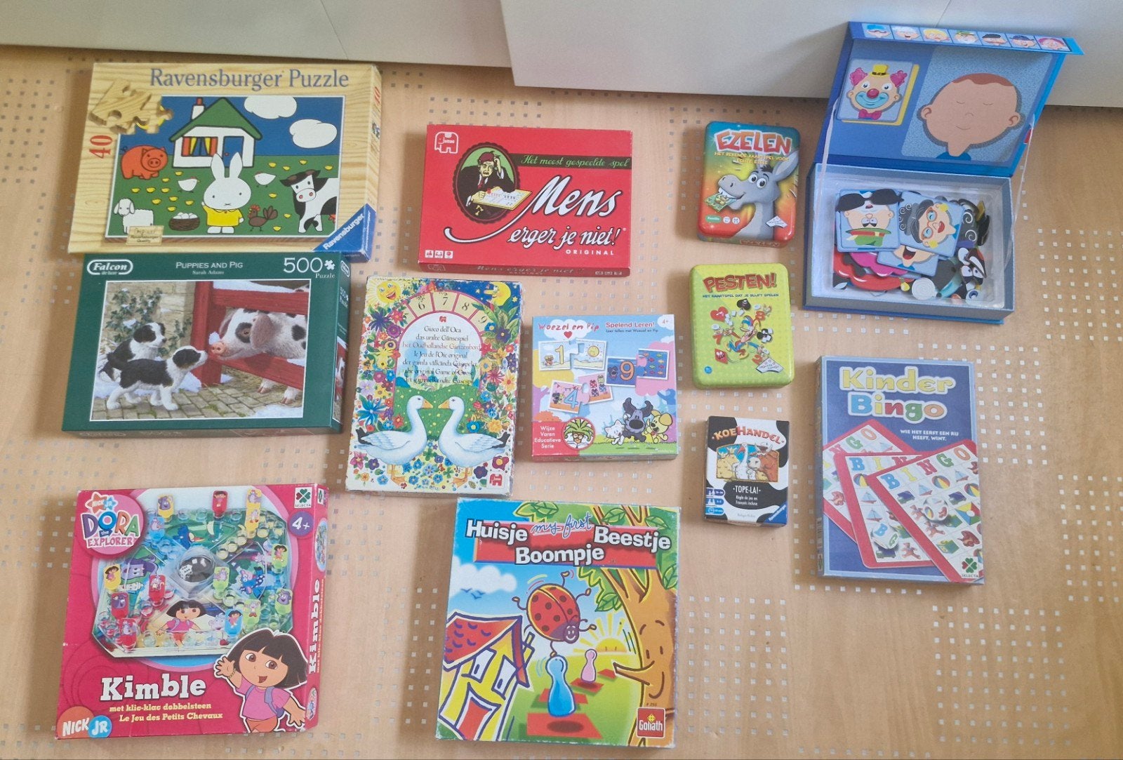 Grote collectie bordspellen en puzzels voor kinderen, Vijf spelers of meer, Ophalen of Verzenden, Gebruikt, Diverse