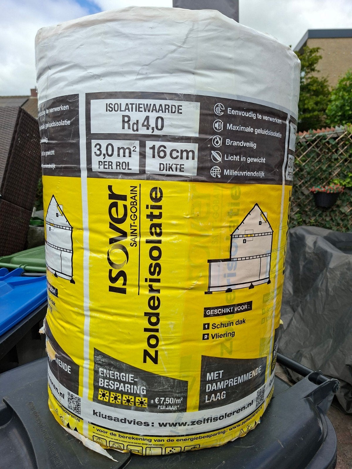 Isover Zolderisolatie Rd 4,0 - 16 cm dikte, Ophalen