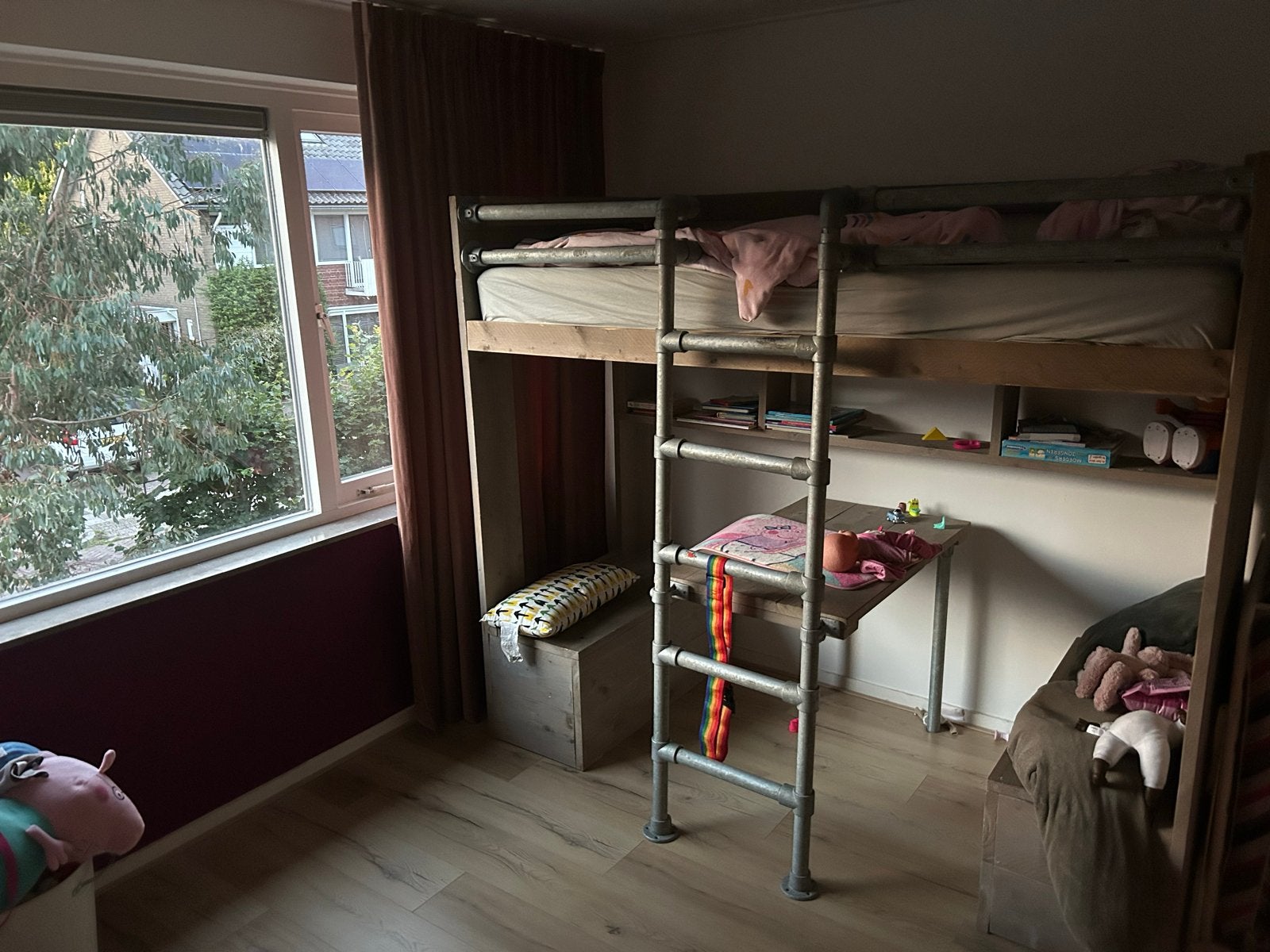 Hoogslaper 210x98x180 cm met veel ruimte eronder, Gebruikt, Hoogslaper, Eenpersoons, 210 cm