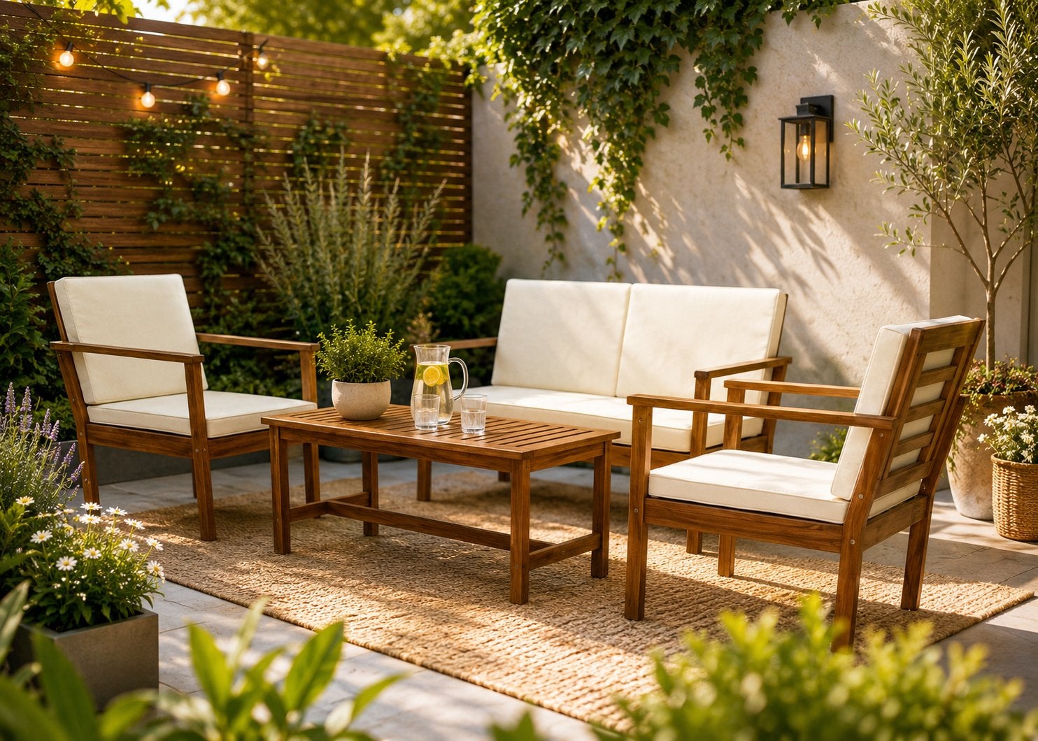 Nieuw GARDEN PLACE Lounge tuinset Alina 4-zits acaciahout, Ophalen, Nieuw