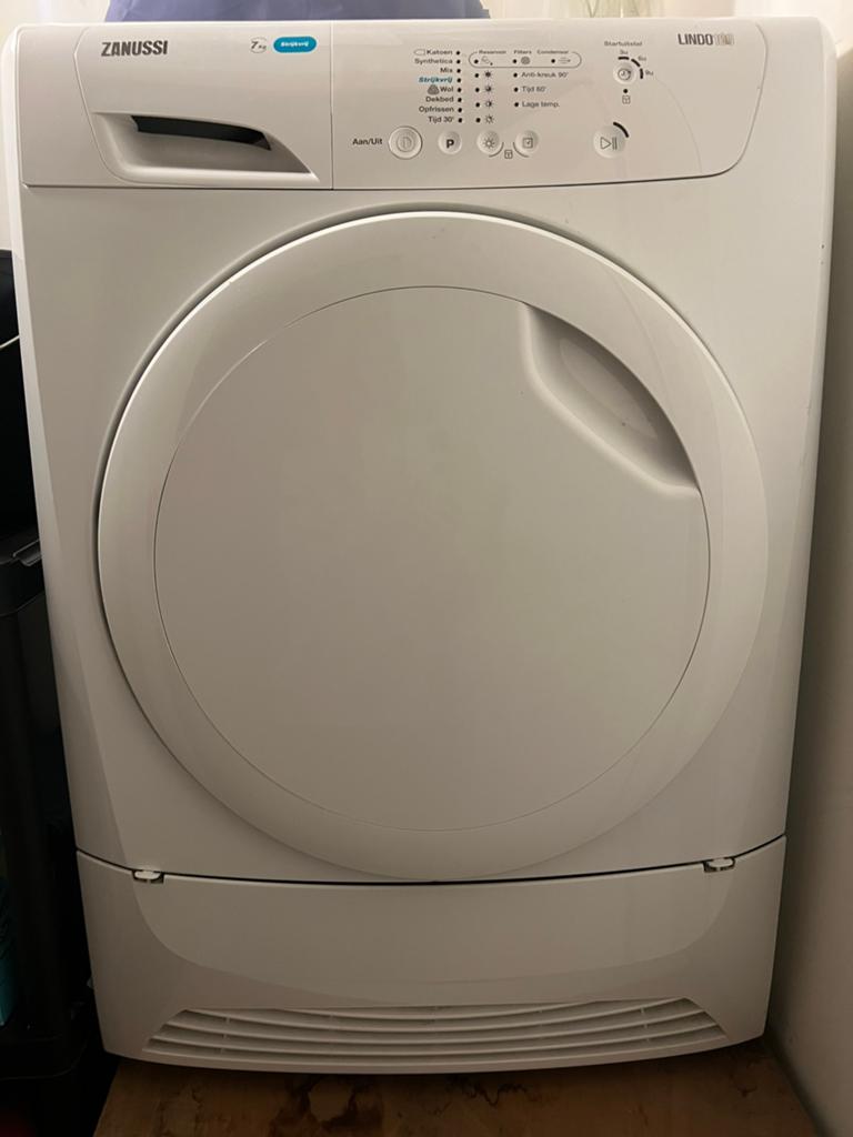 Zanussi Lindo 100 Condensdroger 7 kg, Witgoed en Apparatuur, Wasdrogers, Ophalen, 6 tot 8 kg, Gebruikt, Voorlader