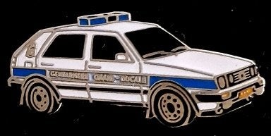 Volkswagen Golf GTI Gendarmerie pin, Verzamelen, Verzenden, Nieuw, Transport, Speldje of Pin