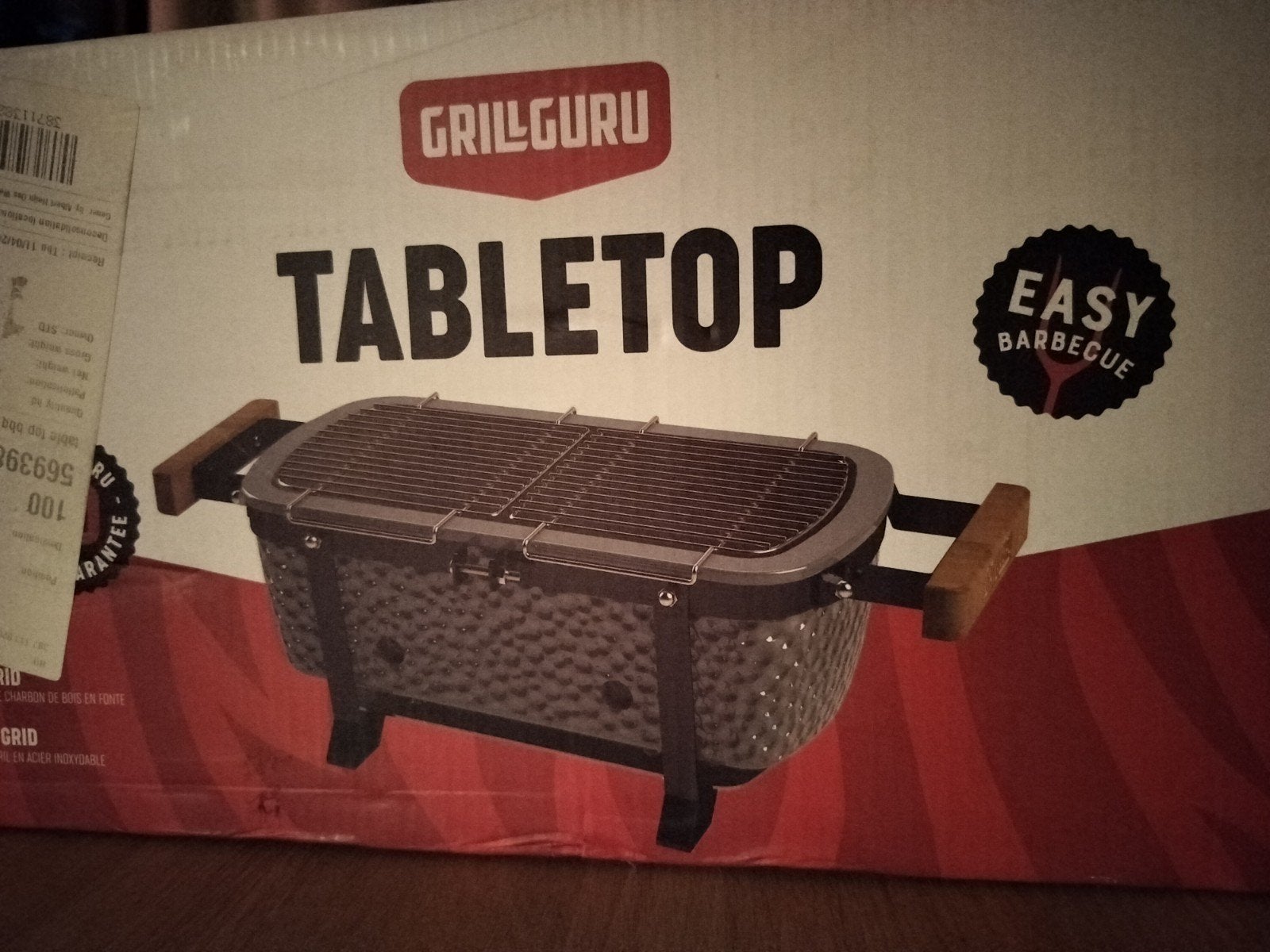 Grill Guru Tabletop Keramische Grill - Compact en Draagbaar, Ophalen, Nieuw, Grill Guru
