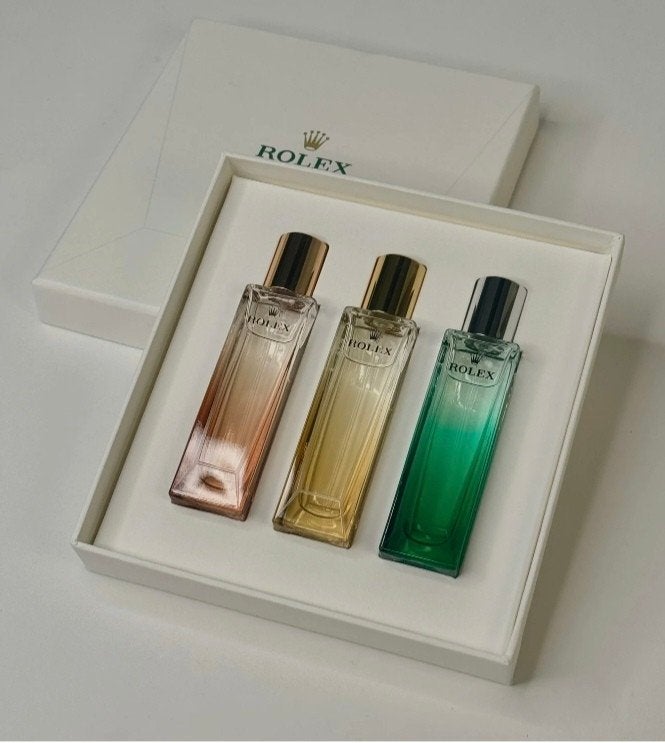 Rolex Eau de Parfum Set - Rose Gold, Yellow Gold, Green, Verzenden, Nieuw
