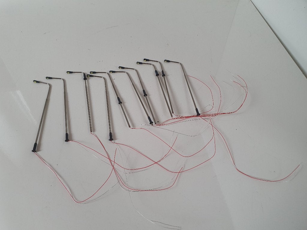 Straatlantaarns H0 met LED verlichting 40x, Overige merken, Gelijkstroom of Wisselstroom, Overige typen, Nieuw