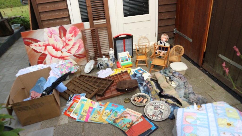Leuk partij  spullen voor rommelmarkt vintage, Ophalen, Gebruikt