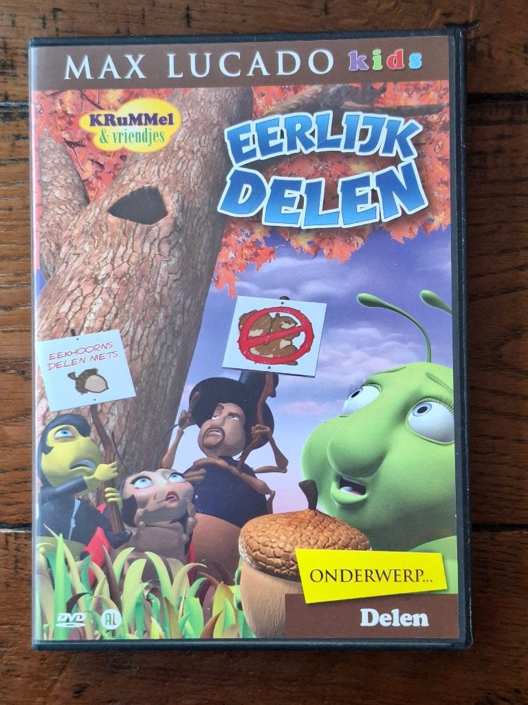 DVD Krummel & vriendjes Eerlijk Delen Max Lucado kids, Alle leeftijden, Ophalen of Verzenden, Zo goed als nieuw, Educatief
