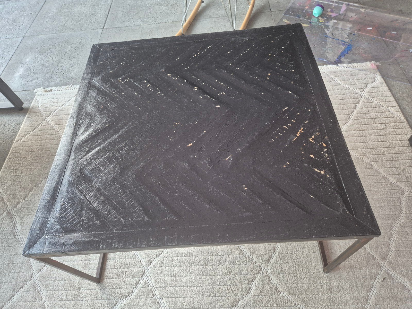 Gratis vandaag ophalen Mango hout salon tafel 86 x86 x 42(h, Caravans en Kamperen, Kampeermeubelen, Ophalen of Verzenden, Zo goed als nieuw