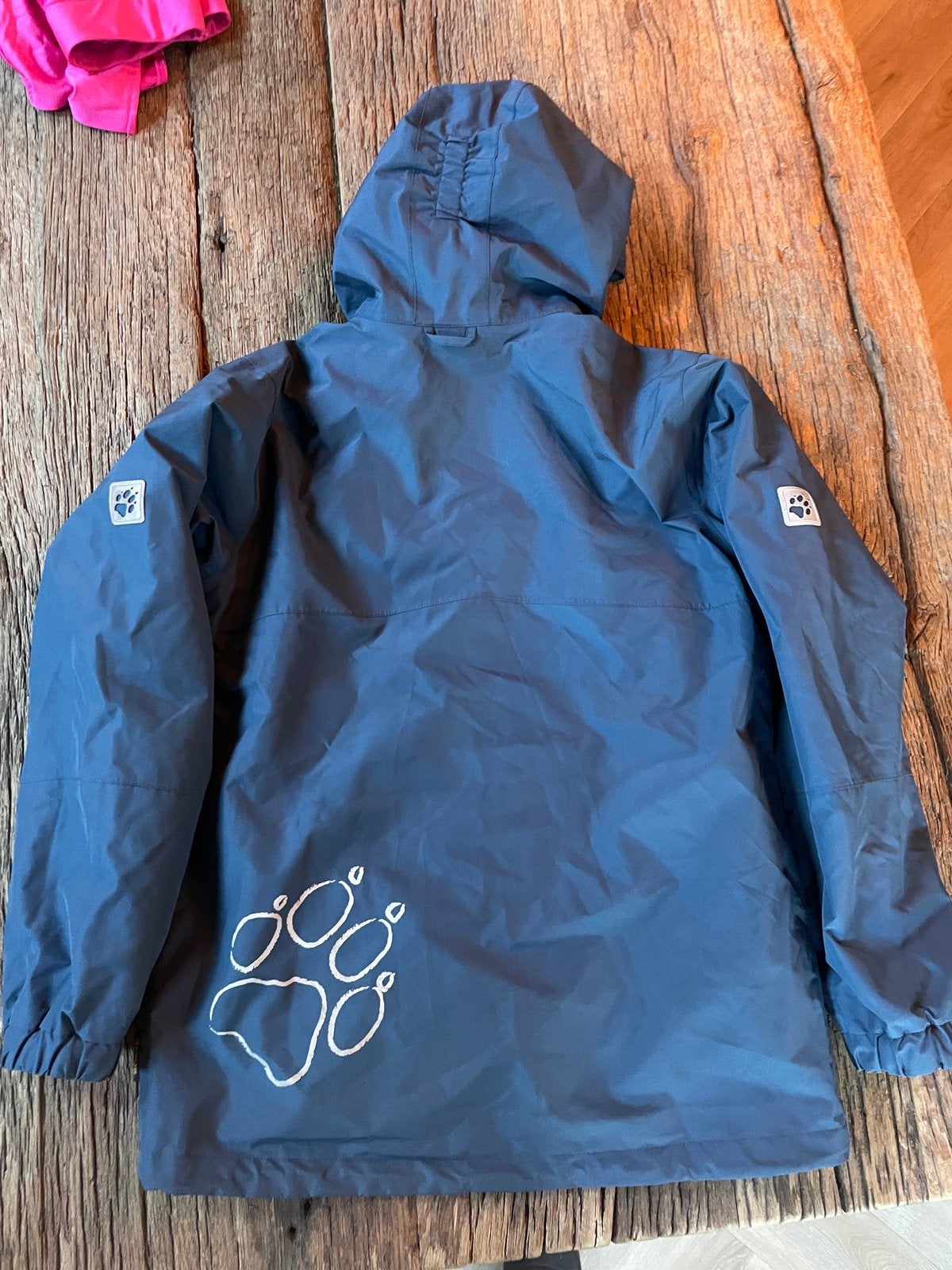 Jack Wolfskin 3 in 1 jas 164 - Blauw rood, Ophalen of Verzenden, Zo goed als nieuw, Jongen of Meisje