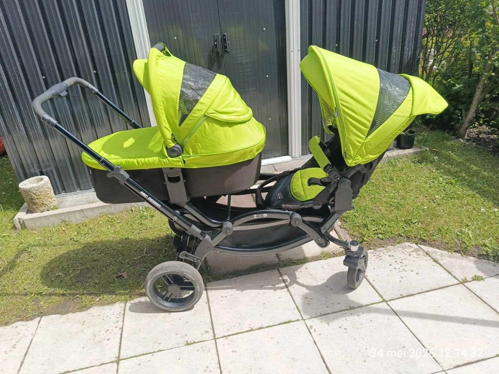 Dubbele kinderwagen, Kinderen en Baby's, Tweelingen en Meerlingen, Ophalen, Kinderwagen of Buggy