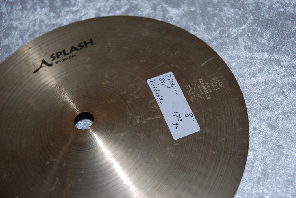 Zildjian Avedis splash bekken 173gr 8 inch  <26261673>, Gebruikt, ., Drums of Percussie, Ophalen of Verzenden
