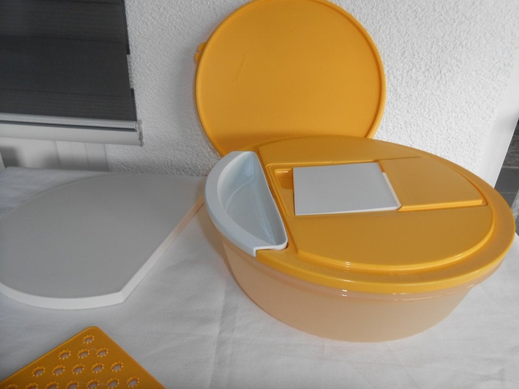Tupperware Kitchenette 3L Geel-wit-groen-blauw *UITGEBREID*, Geel, Overige typen, Zo goed als nieuw, Met deksel