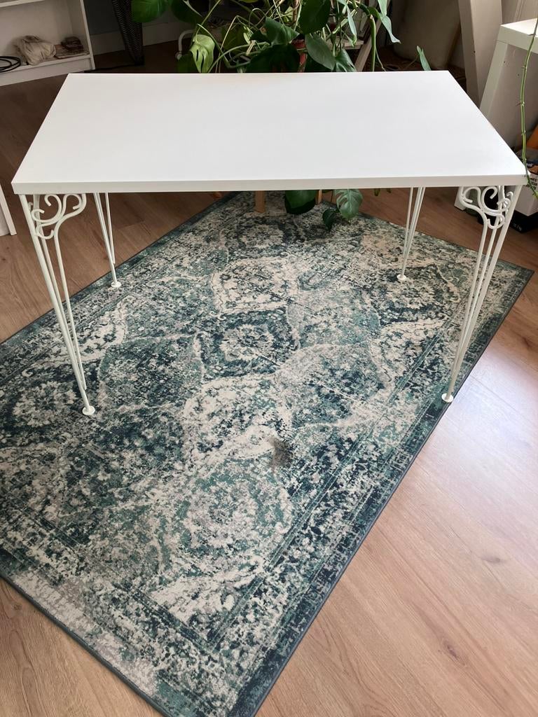 Eetafel/bureautafel, 100 tot 150 cm, Zo goed als nieuw, Vier personen, Rechthoekig