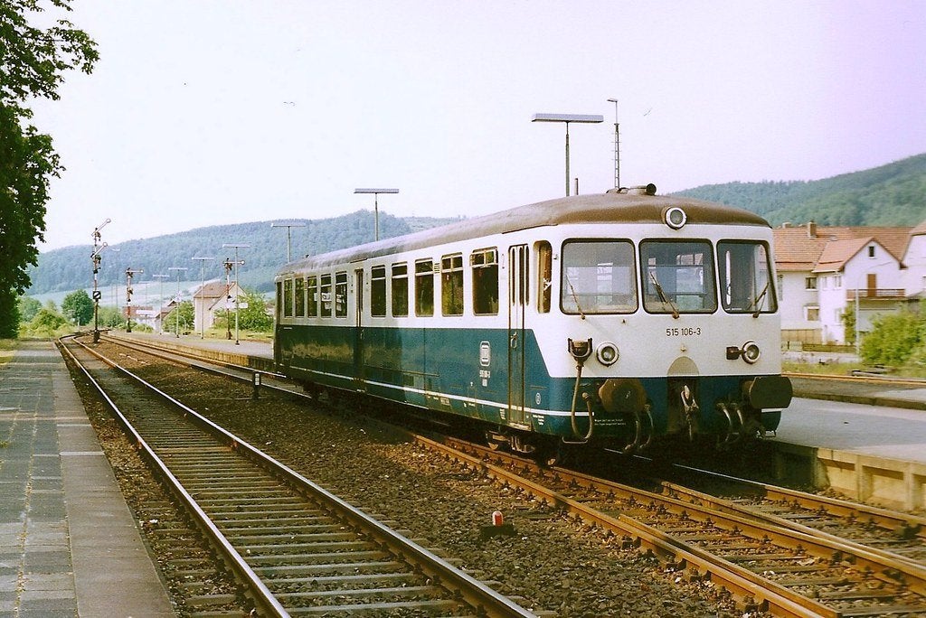 MARKLIN 3028 Duitse accu-elec. motorwagen serie 515 DB ovp, Wisselstroom, Locomotief, Ophalen of Verzenden, Zo goed als nieuw