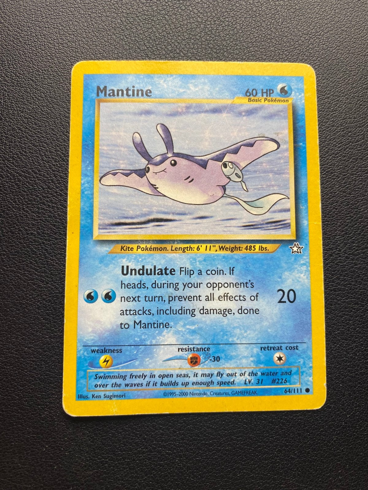 Mantine - Neo Genesis - 64/111 - Pokemon kaart, Ophalen of Verzenden, Zo goed als nieuw