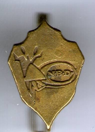 NBD koper dans broche ( X_112a), Verzamelen, Ophalen of Verzenden, Zo goed als nieuw, Sport, Speldje of Pin