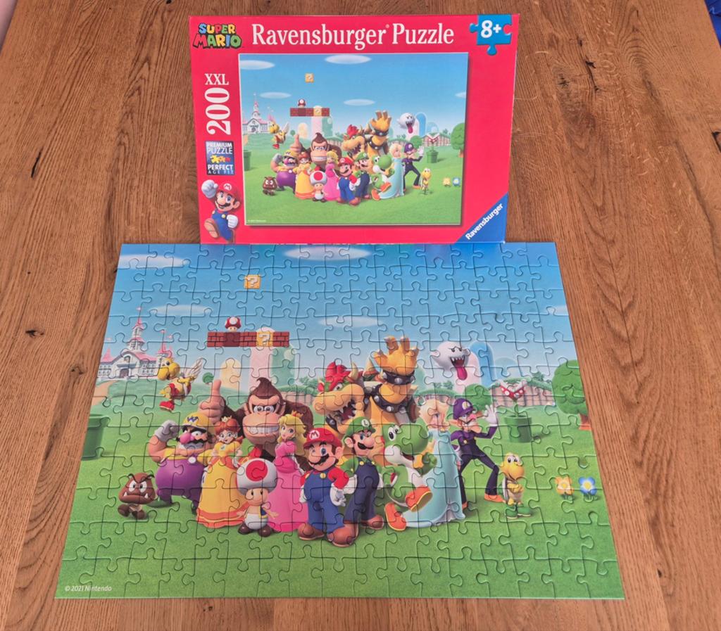 Super Mario Puzzle 200 stukjes, Ophalen of Verzenden, Meer dan 50 stukjes, 6 jaar of ouder