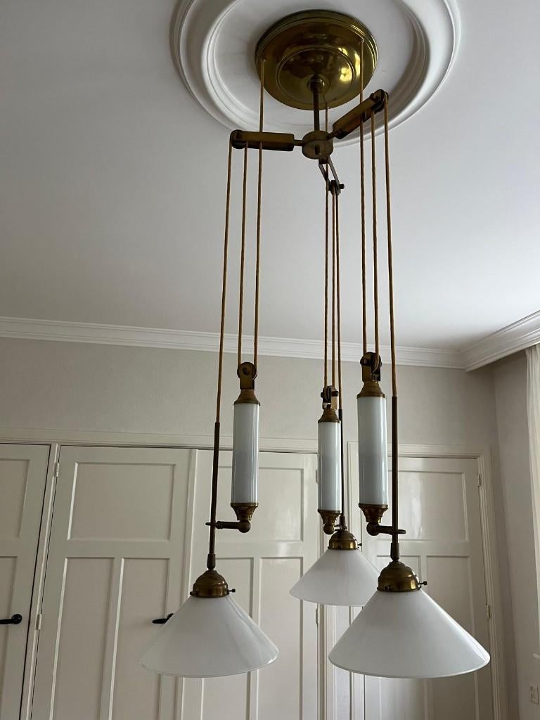 vintage lampen complete (huis) set + gratis antieke kapjes, Huis en Inrichting, Lampen | Hanglampen, Ophalen, Vintage- passend in jaren 30-40 -50 stijl-boerderij-landhuis