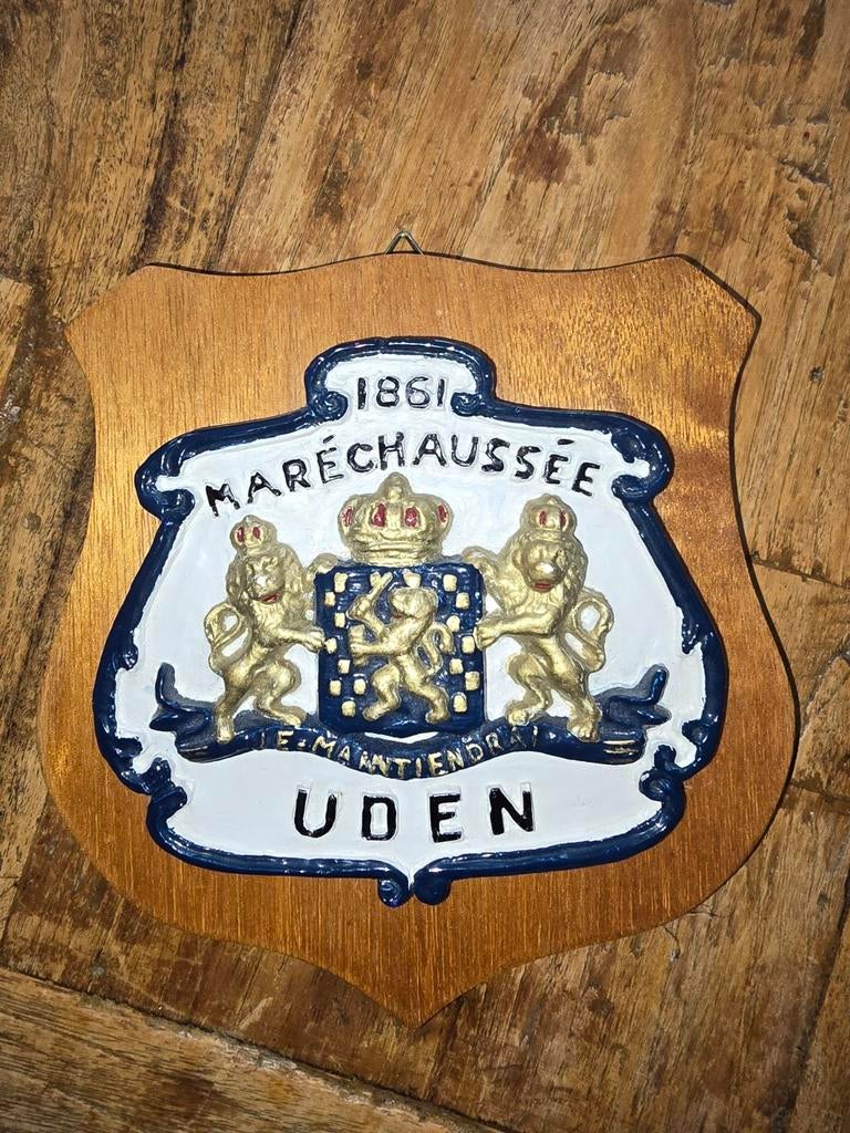Vintage Marechaussee Uden Wandbord - 1861, Antiek en Kunst, Ophalen of Verzenden