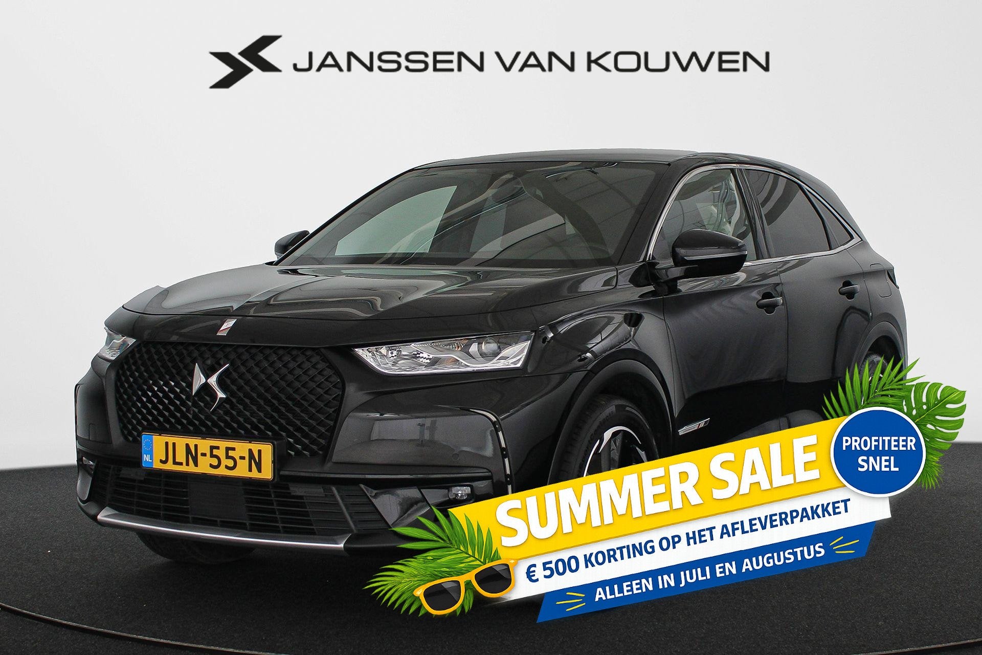 DS 7 Crossback E-Tense Performance Line 225 SOH 97% Stoelver, Auto's, Euro 6, 4 cilinders, Zwart, Plug-in hybride