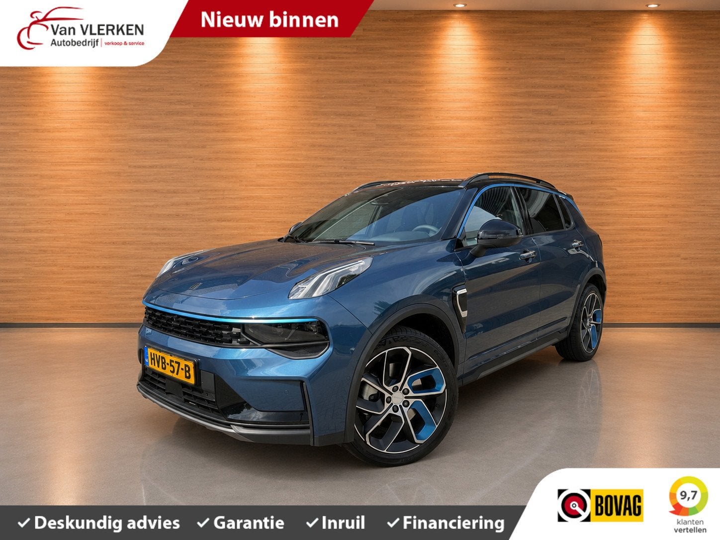 Lynk & Co 01 1.5 NL AUTO TREKHAAK STUURVERWARMING, Stof, Blauw, Origineel Nederlands, Bedrijf