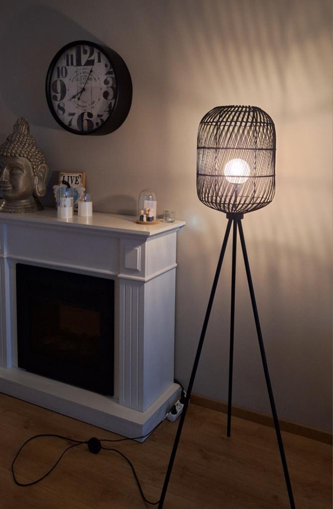 Stijlvolle zwarte staande lamp - Vloerlamp Balan Zwart, Huis en Inrichting, Lampen | Vloerlampen, Overige materialen, Ophalen of Verzenden