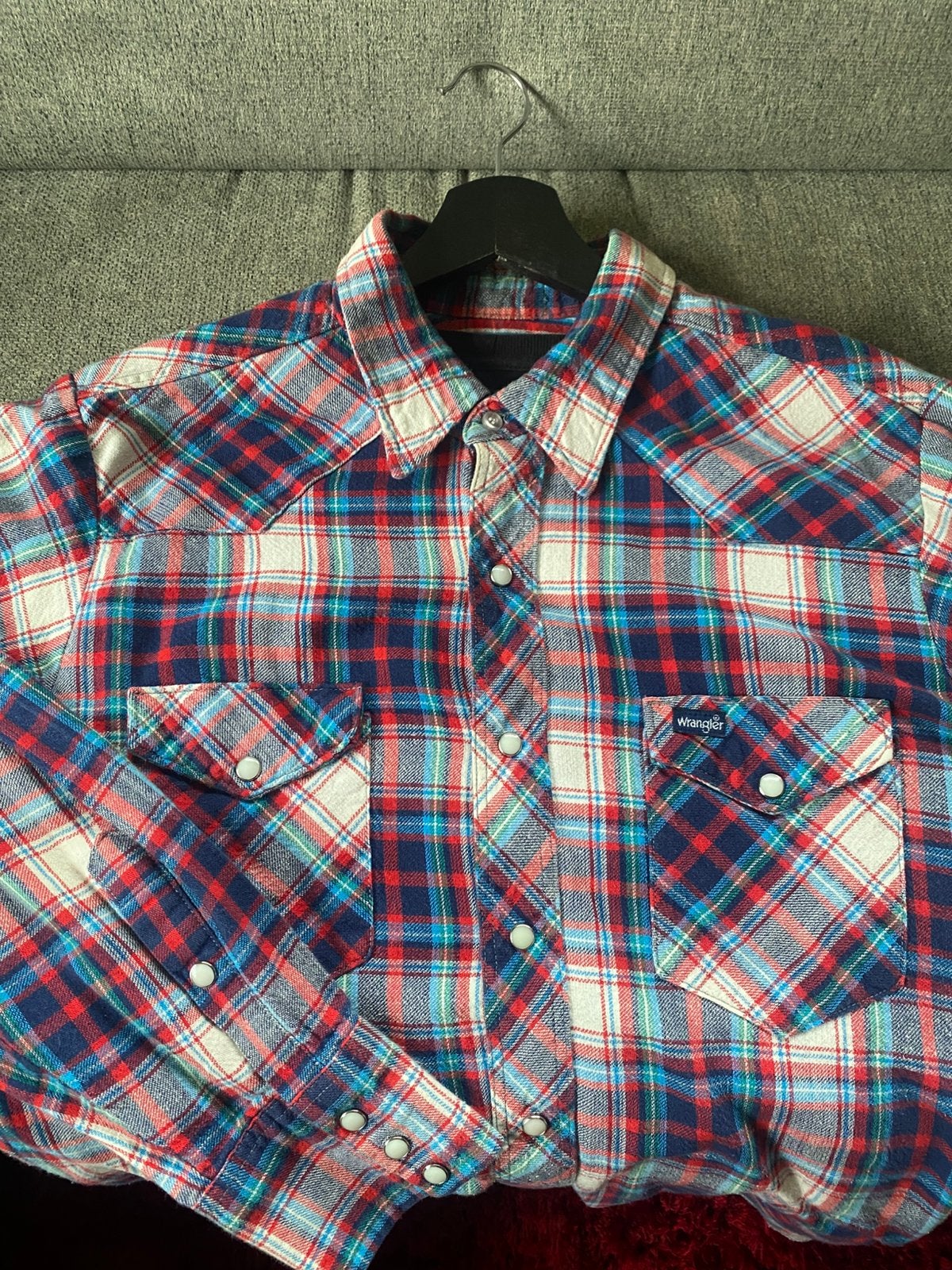Vintage Wrangler overhemd, Ophalen of Verzenden, Zo goed als nieuw, Blauw