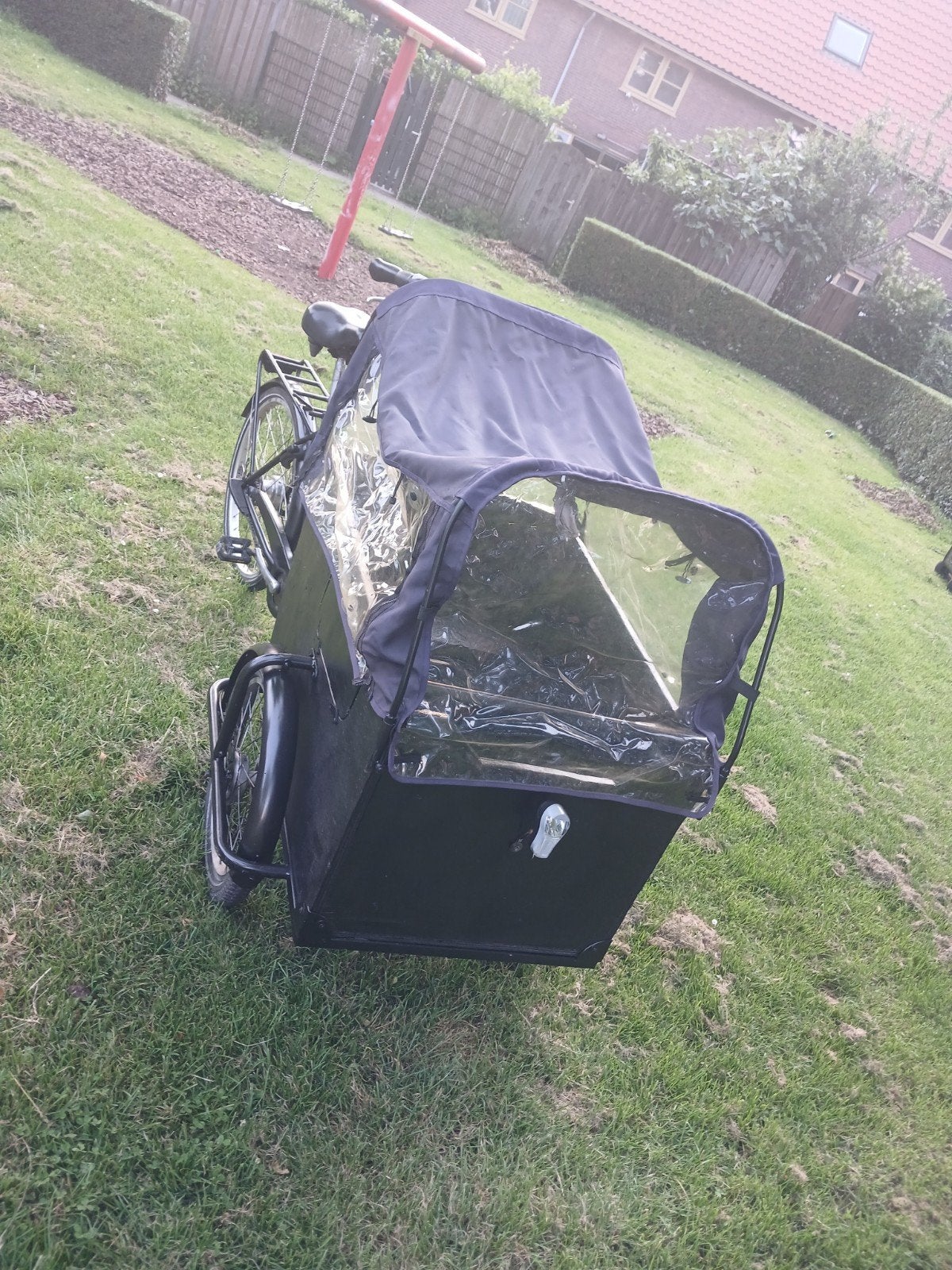 Bakfiets met hoes, nieuw geverfd, 5 versnellingen, handrem, Fietsen en Brommers, Ophalen