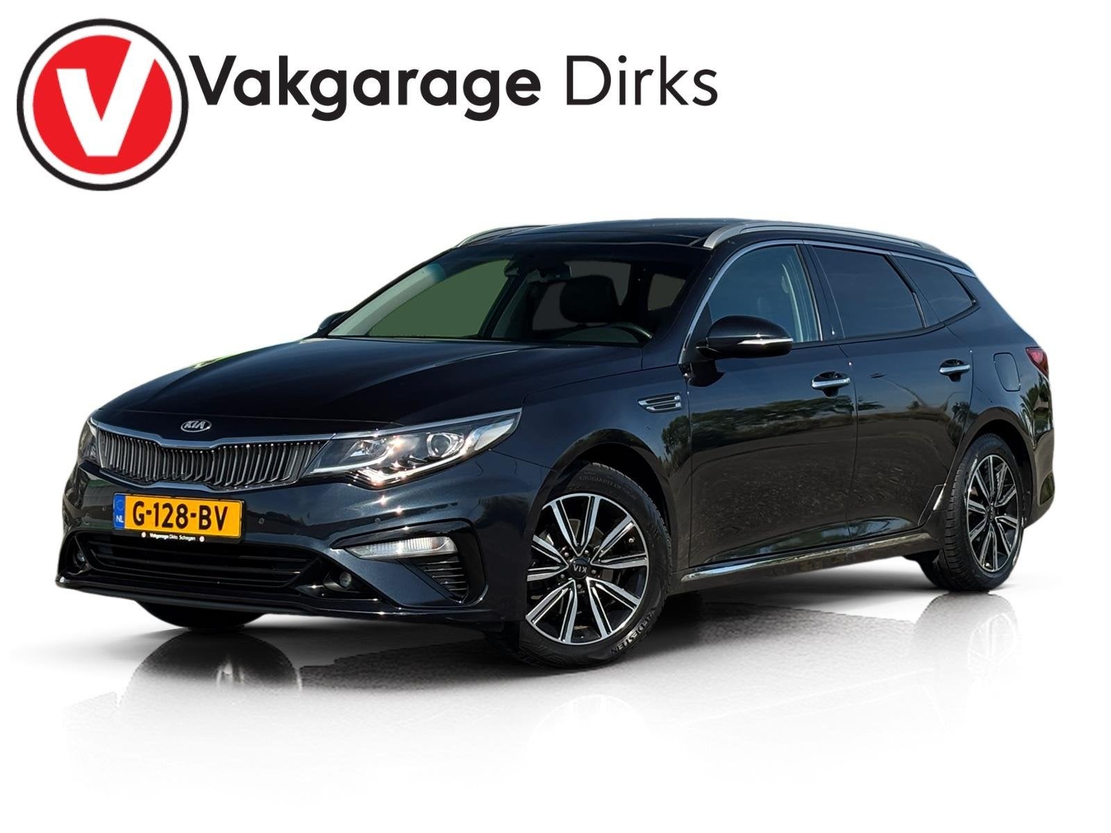 Kia Optima Sportswagon 1.6 T-GDI DynamicPlusLine ✅ Pano, Auto's, Dealer onderhouden, Gebruikt, 4 cilinders, 700 kg