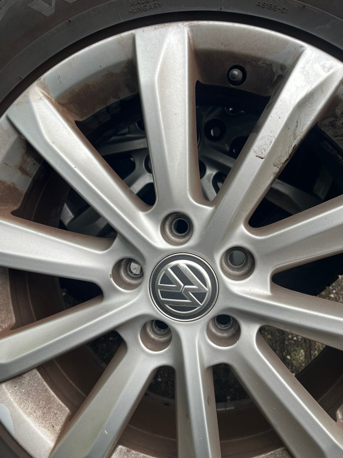 VW velgen 17 inch met all-seison banden Vredestein, Auto-onderdelen, Banden en Velgen, Ophalen, Velg(en), 17 inch, All Season
