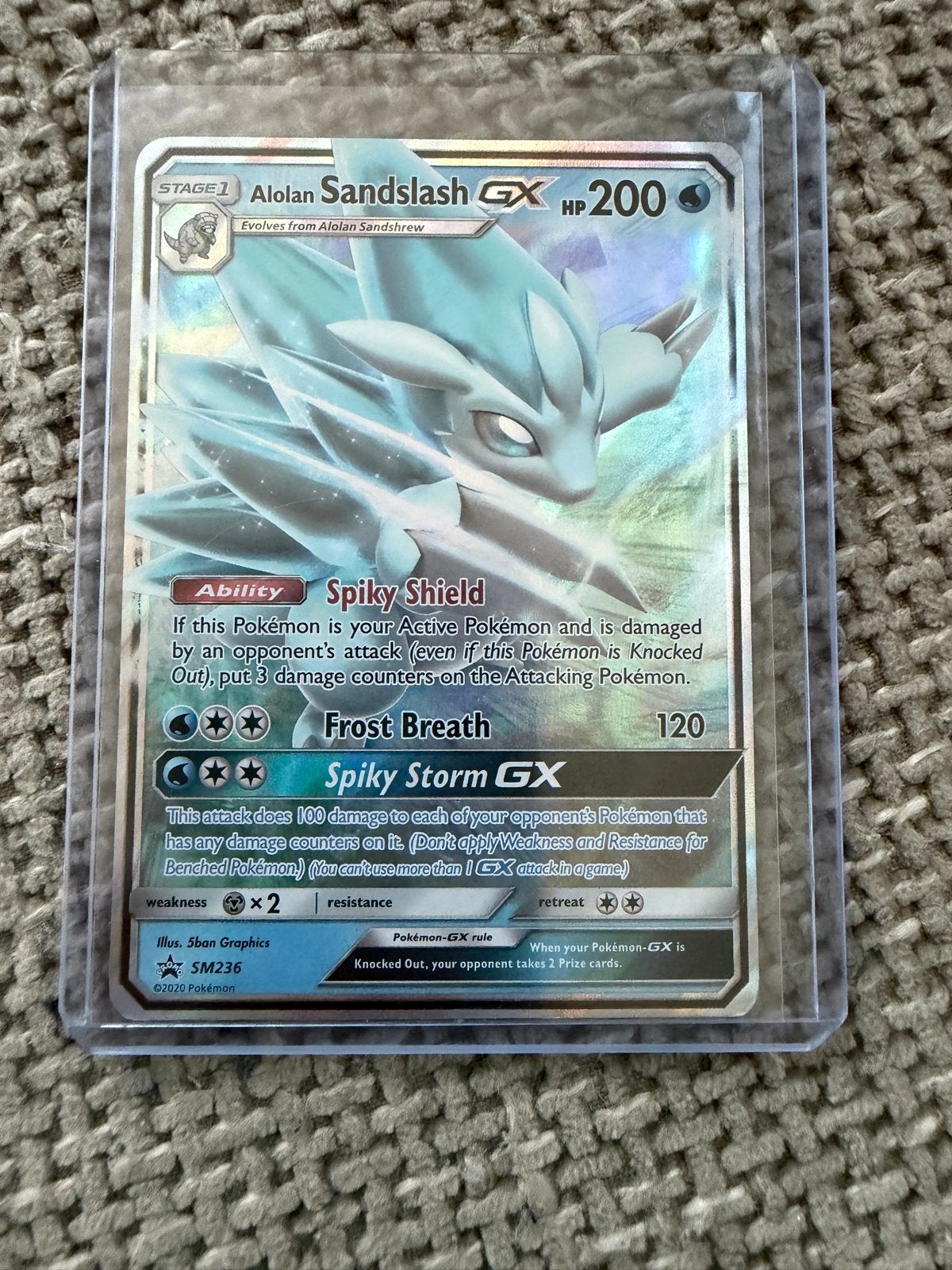 Alolan Sandslash GX SM236, Ophalen of Verzenden, Zo goed als nieuw, Losse kaart